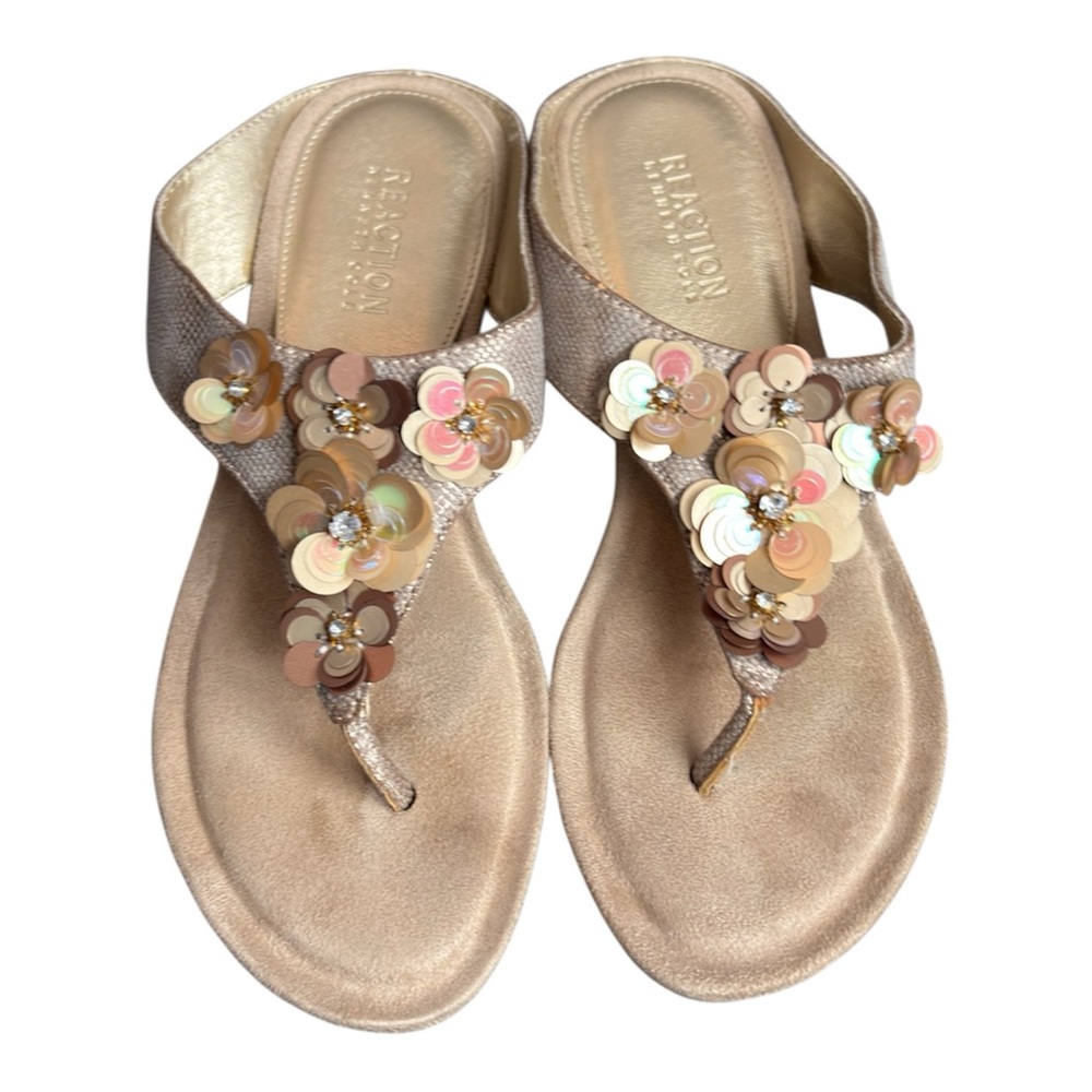 Reaction Kenneth Cole floral wedge sandals